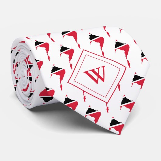 TRINIDAD TOBAGO Christian Scripture J3:16 Monogram Krawatte (Gerollt)