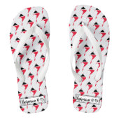 TRINIDAD TOBAGO Christlich Scripting Custom Badesandalen (Fußbett)