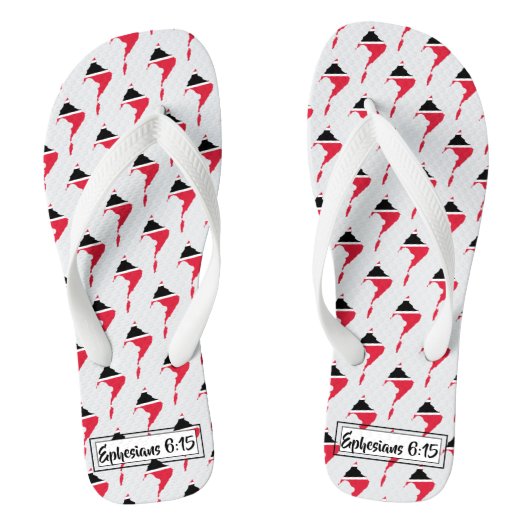 TRINIDAD TOBAGO Christlich Scripting Custom Badesandalen (Fußbett)