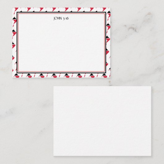 TRINIDAD TOBAGO Christlich Scripting Custom Mitteilungskarte (Vorne/Hinten)