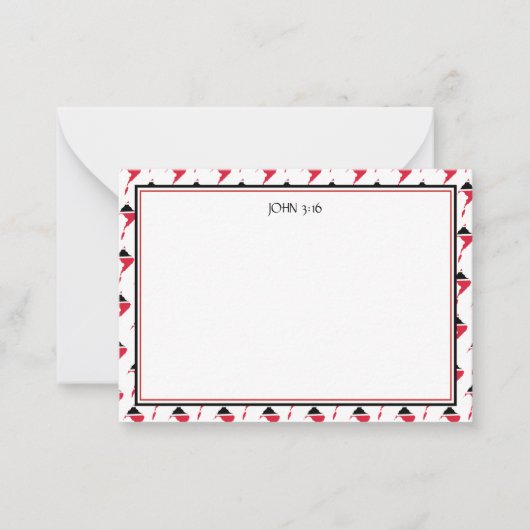 TRINIDAD TOBAGO Christlich Scripting Custom Mitteilungskarte (Vorderseite)