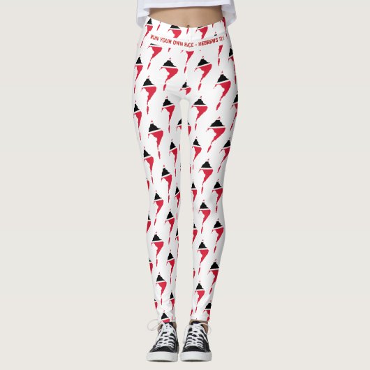 TRINIDAD TOBAGO Christliche Custom RUN IHRE EIGENE Leggings (Vorderseite)