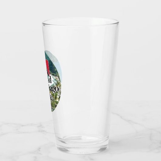 "Trinidad & Tobago Est. 1962" Strand mit Flagge Glas (Links)