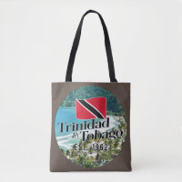 "Trinidad & Tobago Est. 1962" Strand mit Flagge