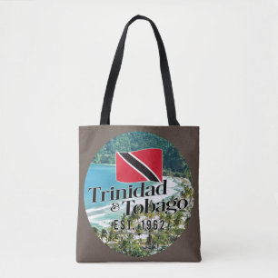 "Trinidad & Tobago Est. 1962" Strand mit Flagge Tasche
