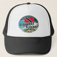 "Trinidad & Tobago Est. 1962" Strand mit Flagge