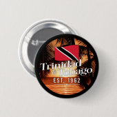 "Trinidad & Tobago Est. Sonnenuntergang 1962" mit Button (Vorne & Hinten)