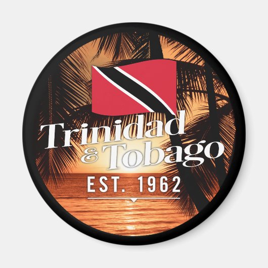 "Trinidad & Tobago Est. Sonnenuntergang 1962" mit Magnet (Vorne)