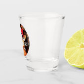 "Trinidad & Tobago Est. Sonnenuntergang 1962" mit Schnapsglas (Rechts)