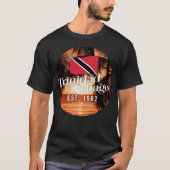 "Trinidad & Tobago Est. Sonnenuntergang 1962" mit T-Shirt (Vorderseite)
