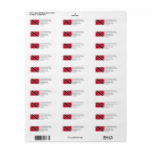 TRINIDAD TOBAGO FLAG Custom Return Address (Vorne)