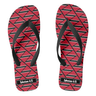 TRINIDAD TOBAGO FLAG Custom Scripting Carnival Badesandalen