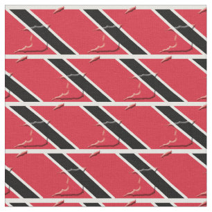 TRINIDAD TOBAGO Flag Map Kontur Stoff