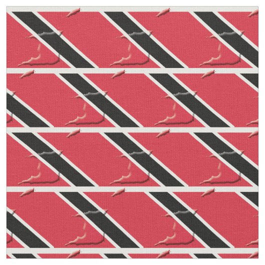TRINIDAD TOBAGO Flag Map Kontur Stoff (Nahaufnahme)