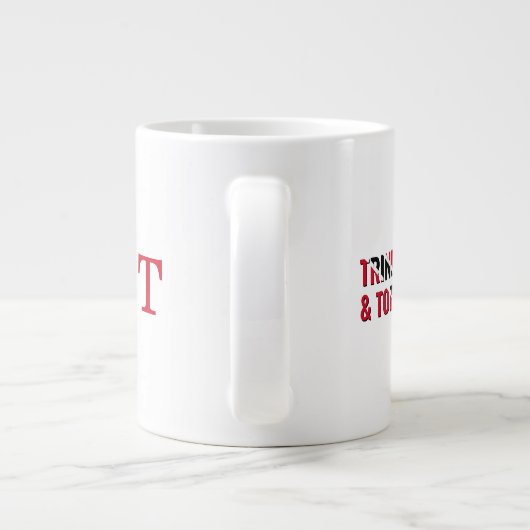 TRINIDAD TOBAGO FLAG Monogramm Jumbo-Tasse (Rückseite)