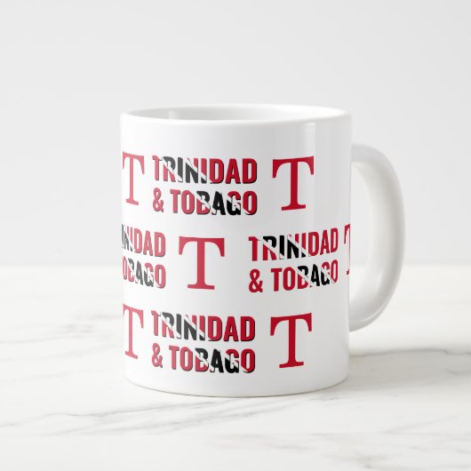 TRINIDAD TOBAGO FLAG Monogramm Jumbo-Tasse (Vorderseite Rechts)