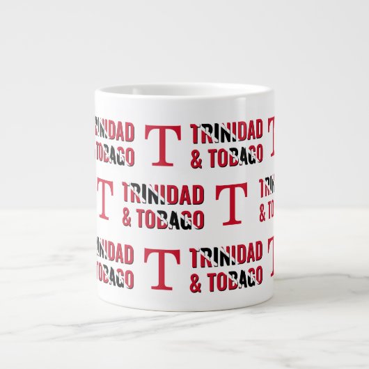 TRINIDAD TOBAGO FLAG Monogramm Jumbo-Tasse (Vorderseite)