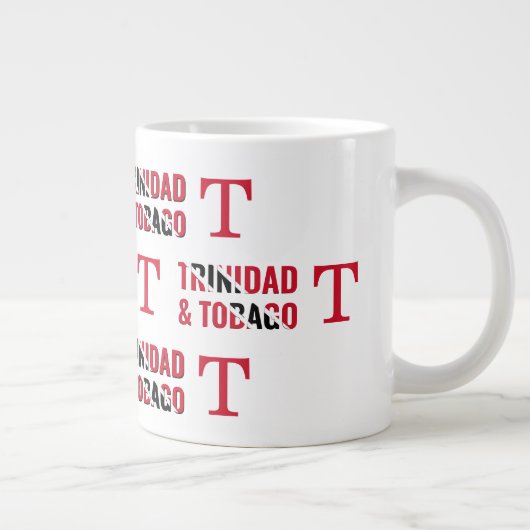 TRINIDAD TOBAGO FLAG Monogramm Jumbo-Tasse (Rechts)