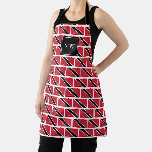 TRINIDAD TOBAGO FLAG | Monogramm | Trinidadian Schürze (InSitu)
