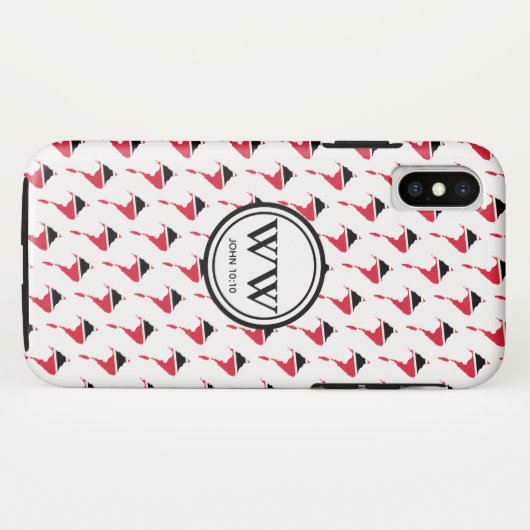TRINIDAD & TOBAGO Flag Monogramm Überlebenszeit Case-Mate iPhone Hülle (Rückseite (Horizontal))