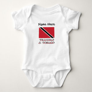 Trinidad Tobago Flag Personalisiert Baby Strampler