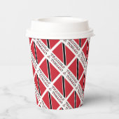 Trinidad Tobago Flag Personalisiert Pappbecher (Rückseite)