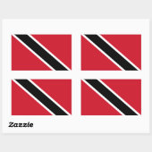 Trinidad Tobago Flag Rectangle Glossy Stickers (Blatt)