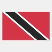 Trinidad Tobago Flag Rectangle Glossy Stickers (Vorderseite)