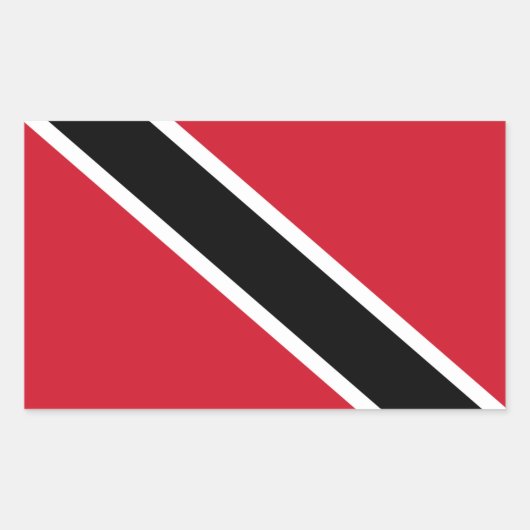 Trinidad Tobago Flag Rectangle Glossy Stickers (Vorderseite)