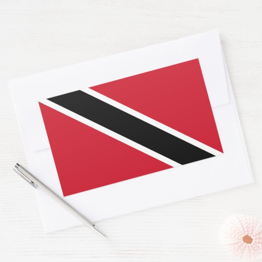 Trinidad Tobago Flag Rectangle Glossy Stickers (Umschlag)