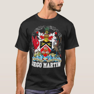 Trinidad Tobago Flagge Emblem Diego Martin Wappen T-Shirt
