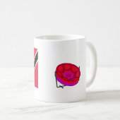 Trinidad & Tobago-Flagge & Pan  Kaffeetasse (VorderseiteRechts)