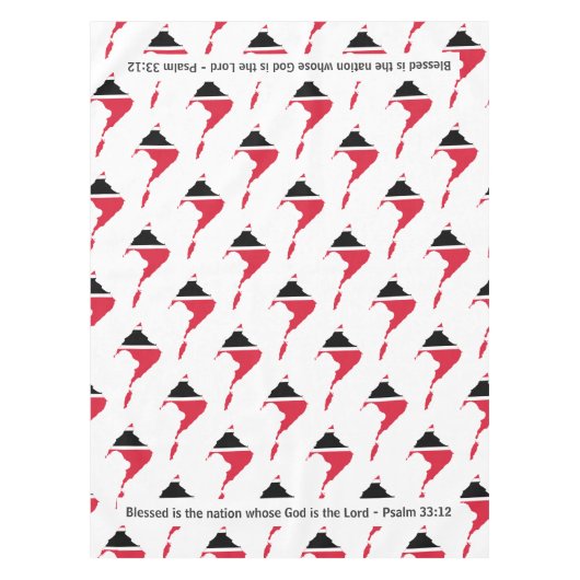 TRINIDAD & TOBAGO Gesegnete Nation Tischdecke (Vorderseite)