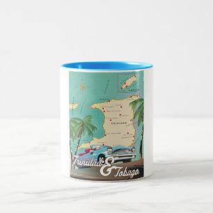 Trinidad & Tobago Reiseplakat Zweifarbige Tasse