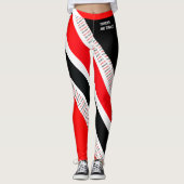 TRINIDAD & TOBAGO ROT WEISS & SCHWARZ T&T PATRIOT LEGGINGS (Vorderseite)