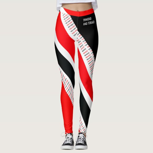 TRINIDAD & TOBAGO ROT WEISS & SCHWARZ T&T PATRIOT LEGGINGS (Vorderseite)