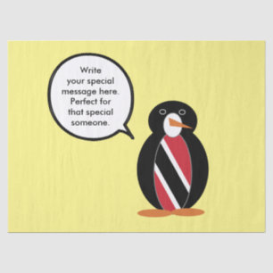 Trinidad Tobago Sprechende Frau Penguin Personalis Seidenpapier