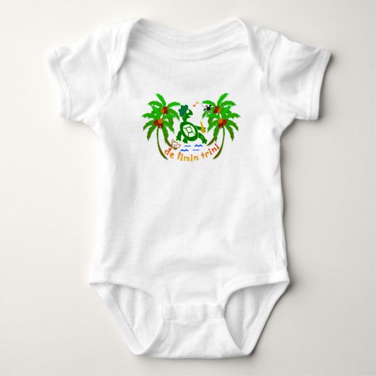Trinidad, Tobago, T - Shirt, limin, Karibisches Baby Strampler (Vorderseite)