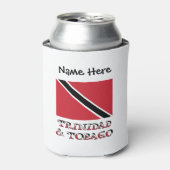 Trinidad Tobago Trinidadian Flag Black Personalize Dosenkühler (Kanne Vorderseite)