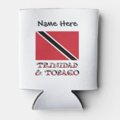 Trinidad Tobago Trinidadian Flag Black Personalize Dosenkühler (Vorderseite)