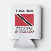 Trinidad Tobago Trinidadian Flag Black Personalize Dosenkühler (Rückseite)