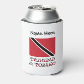 Trinidad Tobago Trinidadian Flag Black Personalize Dosenkühler (Kanne Rückseite)