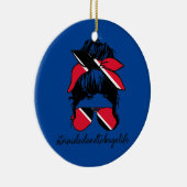 Trinidad Tobago - Trinidadische Flagge Keramik Ornament (Rechts)