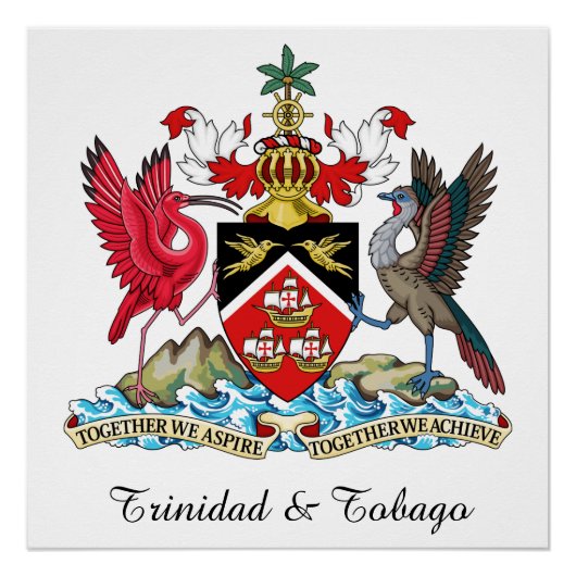 Trinidad-Tobago-Wappen Poster (Vorderseite)