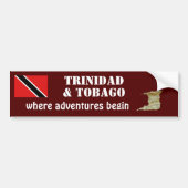 Trinidad- u. Tobago-Flagge + Karten-Autoaufkleber Autoaufkleber (Vorne)
