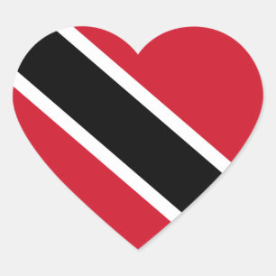 Trinidad- und Tabakflagge Herz-Aufkleber