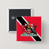Trinidad und Tobago Button (Vorne & Hinten)