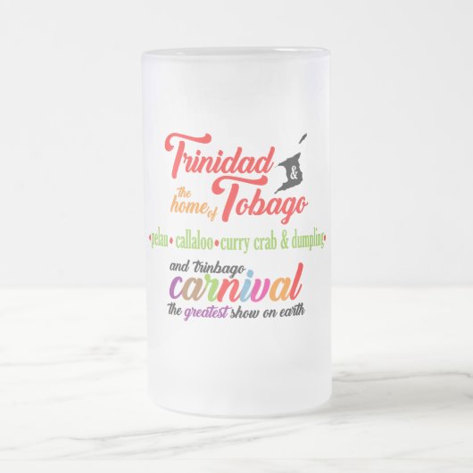 Trinidad und Tobago Carnival und unsere Lieblingsb Mattglas Bierglas (Mittel)