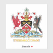 Trinidad und Tobago COA Aufkleber (Blatt)