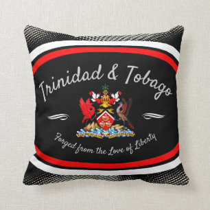 Trinidad und Tobago Coat of Arms White Dot Muster Kissen